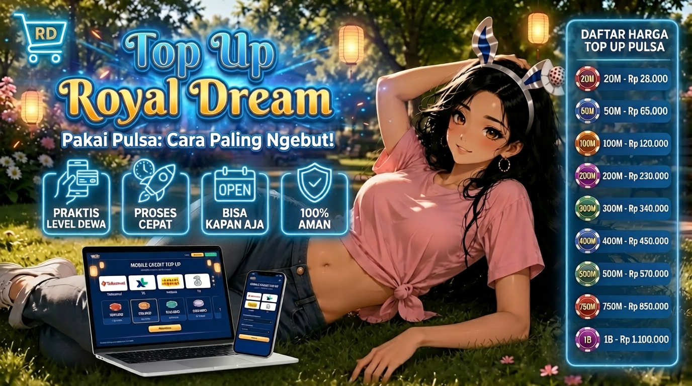 top up royal dream pakai pulsa