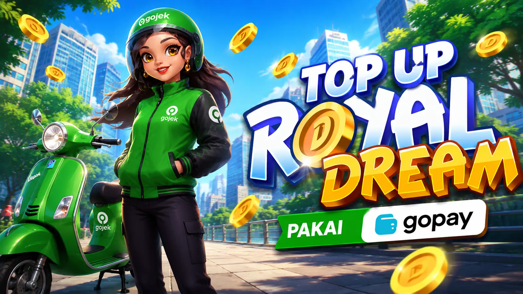 top up Royal Dream pakai gopay 9