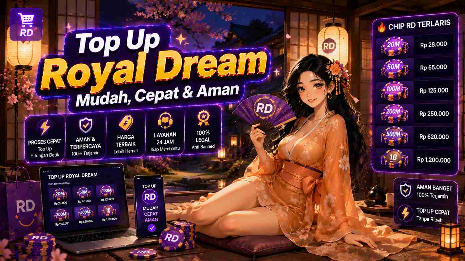 top up royal dream 0