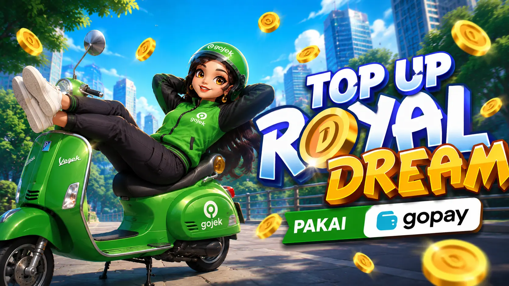 top up royal dream pakai gopay 8
