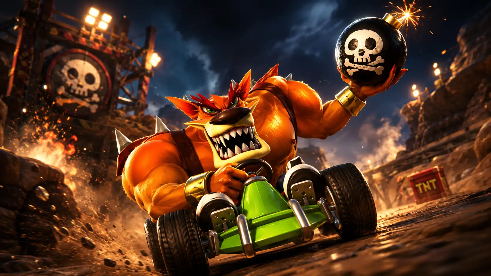 nama karakter CTR PS1 Tinny Tiger