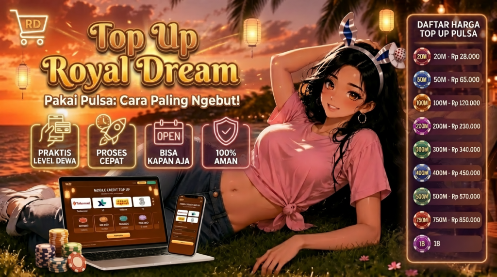 Top Up Royal Dream Pakai Pulsa